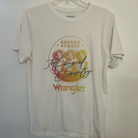 Wrangler George Straight T Shirt Medium Cream - Picture 3 of 6